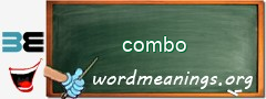 WordMeaning blackboard for combo